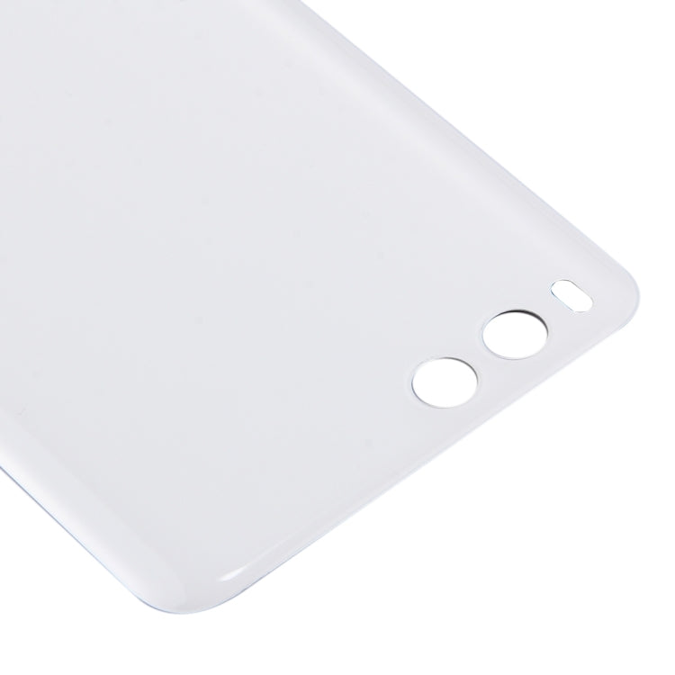 For Xiaomi Mi 6 Glass Battery Back Cover(White) - Back Cover by buy2fix | Online Shopping UK | buy2fix