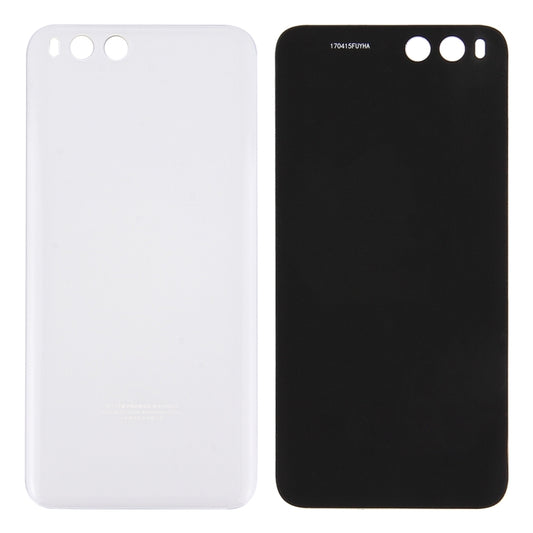 For Xiaomi Mi 6 Glass Battery Back Cover(White) - Back Cover by buy2fix | Online Shopping UK | buy2fix
