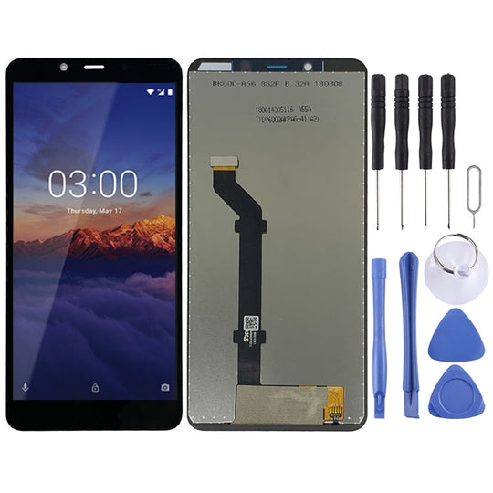LCD-Bildschirm und Digitizer-Vollmontage für Nokia 3.1 Plus (Schwarz)
