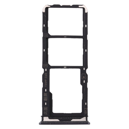 For Vivo Y7s SIM Card Tray + SIM Card Tray + Micro SD Card Tray (Black) - Card Tray by buy2fix | Online Shopping UK | buy2fix