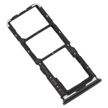 For Vivo Y7s SIM Card Tray + SIM Card Tray + Micro SD Card Tray (Black) - Card Tray by buy2fix | Online Shopping UK | buy2fix