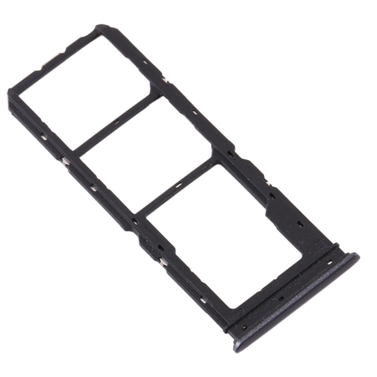 For Vivo Y7s SIM Card Tray + SIM Card Tray + Micro SD Card Tray (Black) - Card Tray by buy2fix | Online Shopping UK | buy2fix