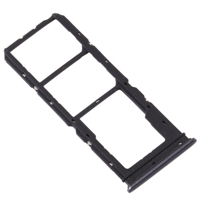For Vivo Y7s SIM Card Tray + SIM Card Tray + Micro SD Card Tray (Black) - Card Tray by buy2fix | Online Shopping UK | buy2fix