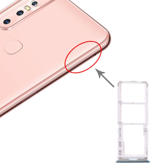 SIM-Kartenfach + SIM-Kartenfach + Micro-SD-Kartenfach für Vivo Y7s (Grün)
