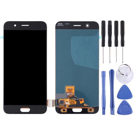 Écran LCD matériel OLED et assemblage complet de numériseur pour OPPO R11 (noir)