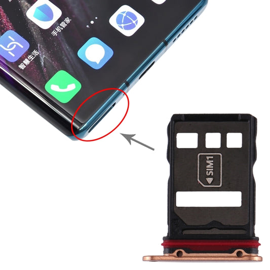 Original SIM Card Tray + NM Card Tray for Huawei Mate 30 Pro (Gold) - Card Socket by buy2fix | Online Shopping UK | buy2fix