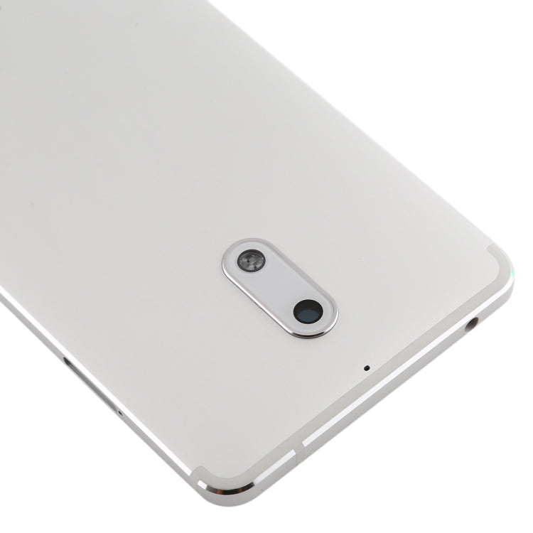 Battery Back Cover with Camera Lens & Side Keys for Nokia 6 TA-1000 TA-1003 TA-1021 TA-1025 TA-1033 TA-1039(White) - Back Cover by buy2fix | Online Shopping UK | buy2fix