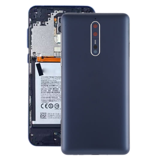 Battery Back Cover with Camera Lens & Side Keys for Nokia 8 / N8 TA-1012 TA-1004 TA-1052(Blue) - Back Cover by buy2fix | Online Shopping UK | buy2fix