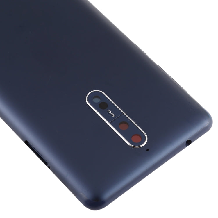 Battery Back Cover with Camera Lens & Side Keys for Nokia 8 / N8 TA-1012 TA-1004 TA-1052(Blue) - Back Cover by buy2fix | Online Shopping UK | buy2fix