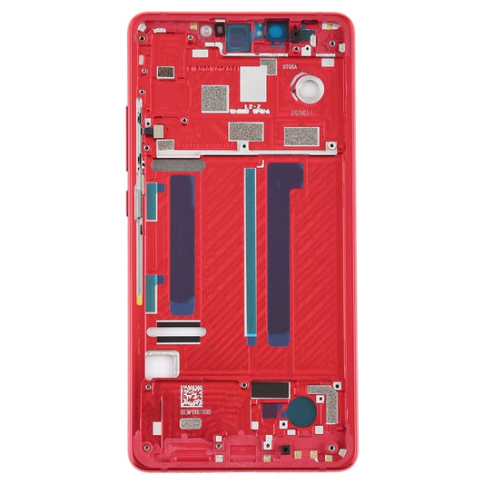 Middle Frame Bezel with Side Keys for Xiaomi Mi 8 SE (Red) - Frame Bezel Plate by buy2fix | Online Shopping UK | buy2fix