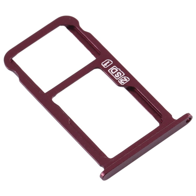 SIM Card Tray + SIM Card Tray / Micro SD Card Tray for Nokia  X7 / 8.1 / 7.1 Plus / TA-1131(Purplish Red) - Card Tray by buy2fix | Online Shopping UK | buy2fix