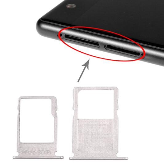 SIM Card Tray + Micro SD Card Tray for Nokia  3 TA-1020 TA-1028 TA-1032 TA-1038(Silver) - Card Tray by buy2fix | Online Shopping UK | buy2fix