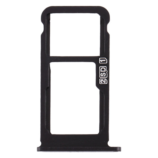 SIM Card Tray + SIM Card Tray / Micro SD Card Tray for Nokia 7.1 / TA-1100 TA-1096 TA-1095 TA-1085 TA-1097 (Black) - Card Tray by buy2fix | Online Shopping UK | buy2fix