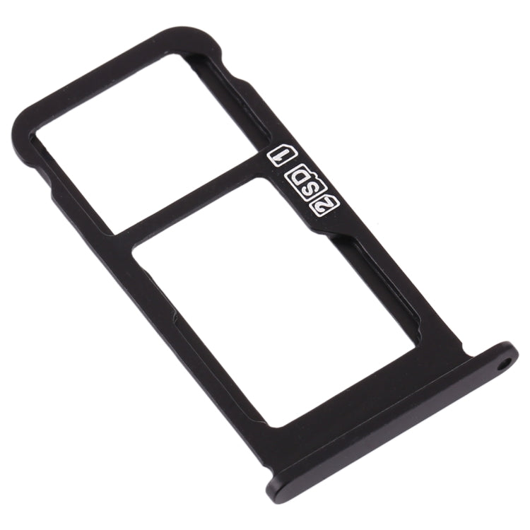 SIM Card Tray + SIM Card Tray / Micro SD Card Tray for Nokia 7.1 / TA-1100 TA-1096 TA-1095 TA-1085 TA-1097 (Black) - Card Tray by buy2fix | Online Shopping UK | buy2fix