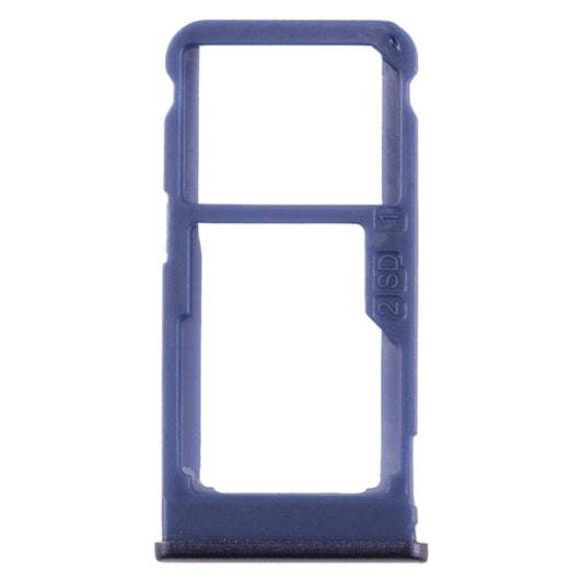 SIM Card Tray + SIM Card Tray / Micro SD Card Tray for Nokia 5.1 Plus / X5 TA-1102 TA-1105 TA-1108 TA-1109 TA-1112 TA-1120 TA-1199(Blue) - Card Tray by buy2fix | Online Shopping UK | buy2fix