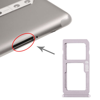 SIM Card Tray + SIM Card Tray / Micro SD Card Tray for Nokia 8 / N8 TA-1012 TA-1004 TA-1052 (Silver) - Card Tray by buy2fix | Online Shopping UK | buy2fix