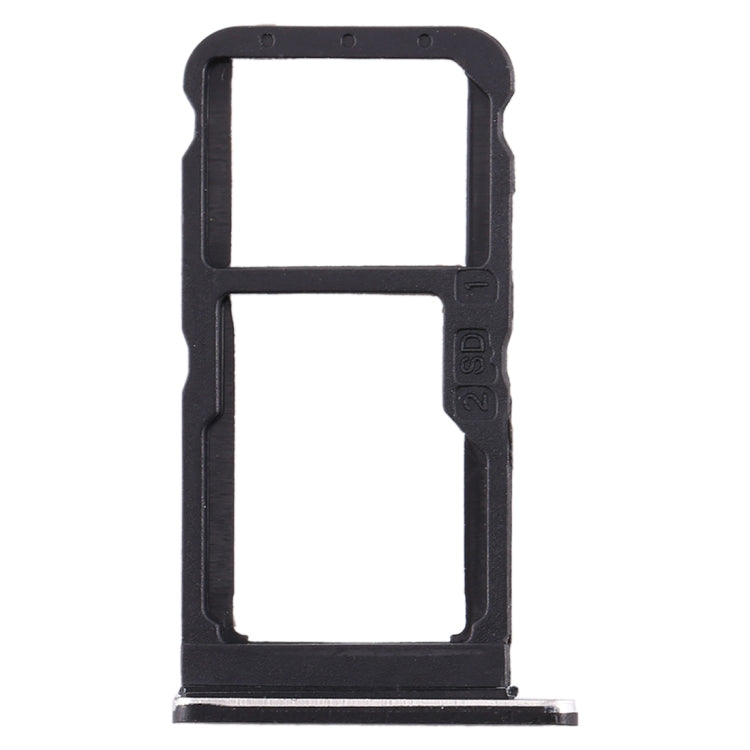 SIM Card Tray + SIM Card Tray / Micro SD Card Tray for Nokia 7 TA-1041 (Black) - Card Tray by buy2fix | Online Shopping UK | buy2fix