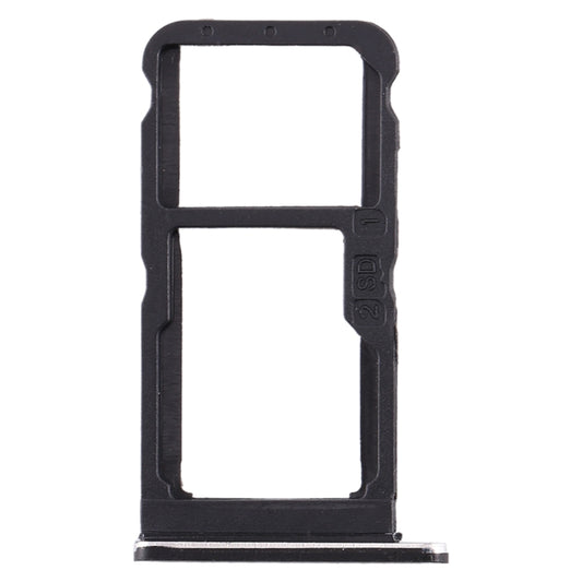 SIM Card Tray + SIM Card Tray / Micro SD Card Tray for Nokia 7 TA-1041 (Black) - Card Tray by buy2fix | Online Shopping UK | buy2fix