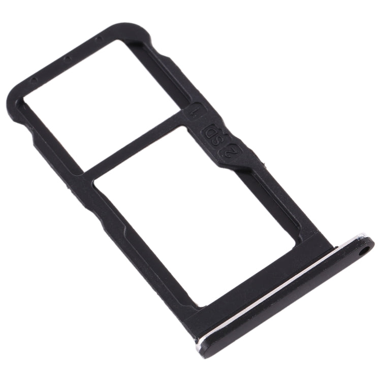 SIM Card Tray + SIM Card Tray / Micro SD Card Tray for Nokia 7 TA-1041 (Black) - Card Tray by buy2fix | Online Shopping UK | buy2fix