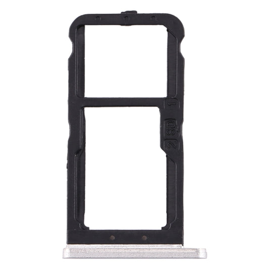 SIM Card Tray + SIM Card Tray / Micro SD Card Tray for Nokia 7 TA-1041 (White) - Card Tray by buy2fix | Online Shopping UK | buy2fix