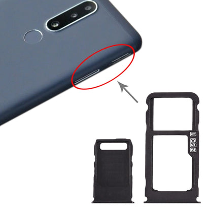 SIM Card Tray + SIM Card Tray + Micro SD Card Tray for Nokia 3.1 Plus (Blue) - Card Tray by buy2fix | Online Shopping UK | buy2fix