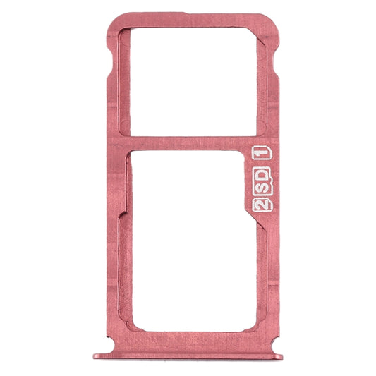 SIM Card Tray + SIM Card Tray / Micro SD Card Tray for Nokia 7 Plus TA-1062 (Purplish Red) - Card Tray by buy2fix | Online Shopping UK | buy2fix