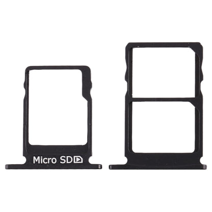 SIM Card Tray + SIM Card Tray + Micro SD Card Tray for Nokia 5 / N5 TA-1024 TA-1027 TA-1044 TA-1053 (Black) - Card Tray by buy2fix | Online Shopping UK | buy2fix