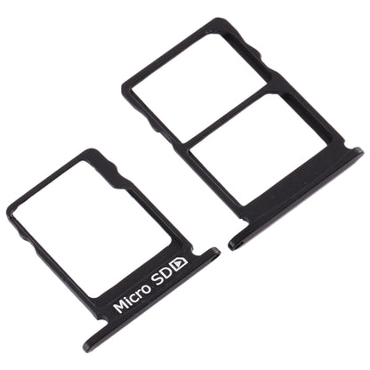 SIM Card Tray + SIM Card Tray + Micro SD Card Tray for Nokia 5 / N5 TA-1024 TA-1027 TA-1044 TA-1053 (Black) - Card Tray by buy2fix | Online Shopping UK | buy2fix