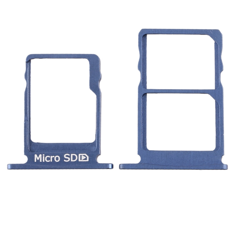 SIM Card Tray + SIM Card Tray + Micro SD Card Tray for Nokia 5 / N5 TA-1024 TA-1027 TA-1044 TA-1053 (Blue) - Card Tray by buy2fix | Online Shopping UK | buy2fix