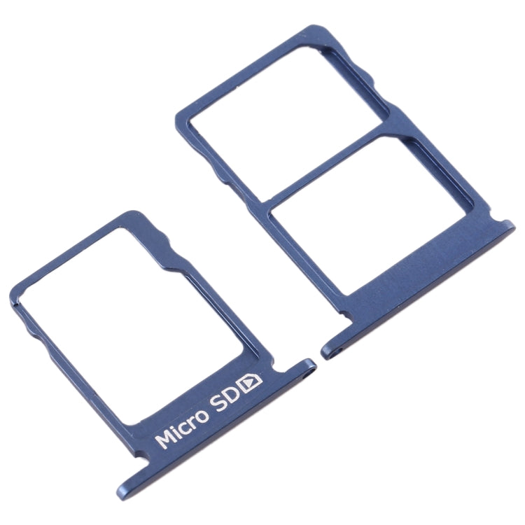SIM Card Tray + SIM Card Tray + Micro SD Card Tray for Nokia 5 / N5 TA-1024 TA-1027 TA-1044 TA-1053 (Blue) - Card Tray by buy2fix | Online Shopping UK | buy2fix