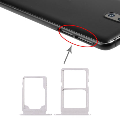 SIM Card Tray + SIM Card Tray + Micro SD Card Tray for Nokia 3.1 TA-1049 TA-1057 TA-1063 TA-1070 (White) - Card Tray by buy2fix | Online Shopping UK | buy2fix