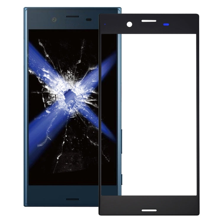 Front Screen Outer Glass Lens for Sony Xperia XZ(Black) by buy2fix