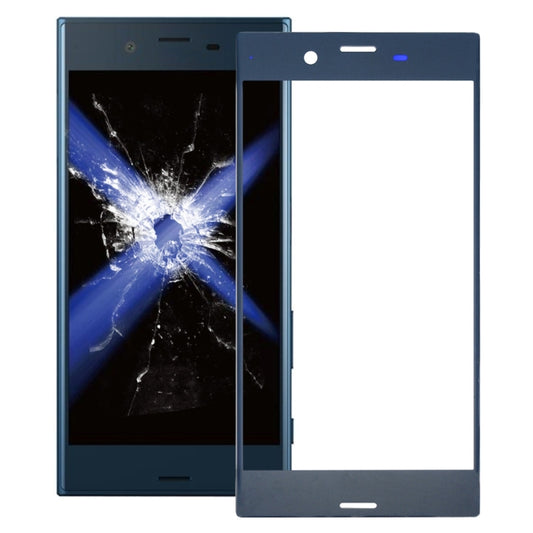 Front Screen Outer Glass Lens for Sony Xperia XZ(Blue) by buy2fix