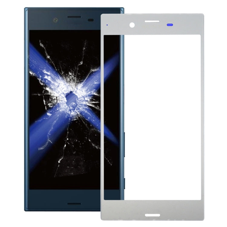 Front Screen Outer Glass Lens for Sony Xperia XZ(Silver) by buy2fix