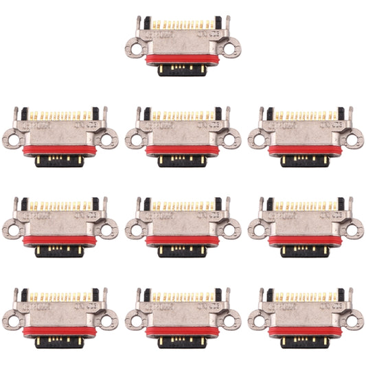 For OPPO R17 10pcs Charging Port Connector - Single Tail Connector by buy2fix | Online Shopping UK | buy2fix
