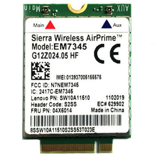 EM7345 4G-Modul NGFF M.2 WWAN-Karte 04 x 6014 4G LTE / HSPA + 42Mbps-Karte für Lenovo IBM / ThinkPad T450 / X240