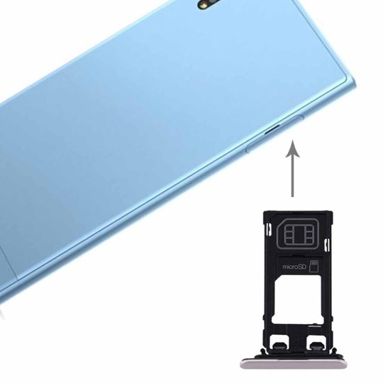 Pour Sony Xperia XZs (version SIM unique) Plateau pour carte SIM et Micro SD (argent)