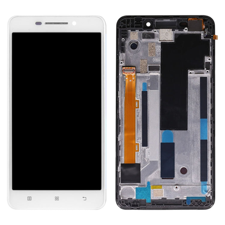 OEM LCD Screen for Lenovo A5000 Digitizer Full Assembly with Frame(White) - LCD Screen by buy2fix | Online Shopping UK | buy2fix