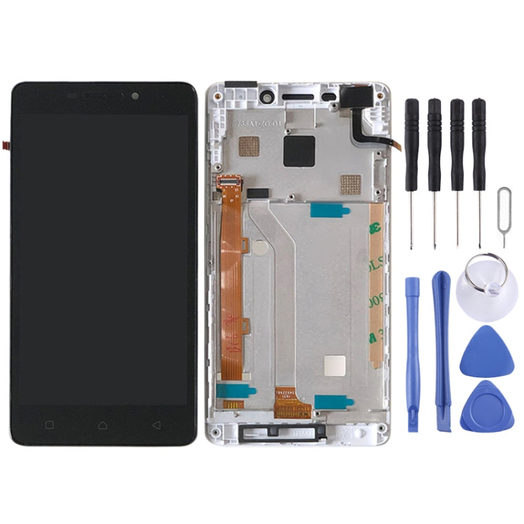 OEM LCD Screen for Lenovo Vibe P1m P1ma40 P1mc50 Digitizer Full Assembly with Frame (White) - LCD Screen by buy2fix | Online Shopping UK | buy2fix
