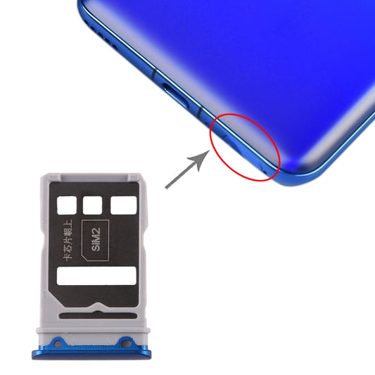 SIM Card Tray + SIM Card Tray for Huawei Honor V30 Pro / Honor V30 (Blue) - Card Tray by buy2fix | Online Shopping UK | buy2fix