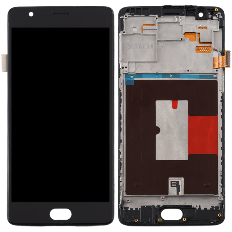 For OnePlus 3 / 3T A3000 A3010 TFT Material LCD Screen and Digitizer Full Assembly with Frame (Black) - LCD Screen by buy2fix | Online Shopping UK | buy2fix