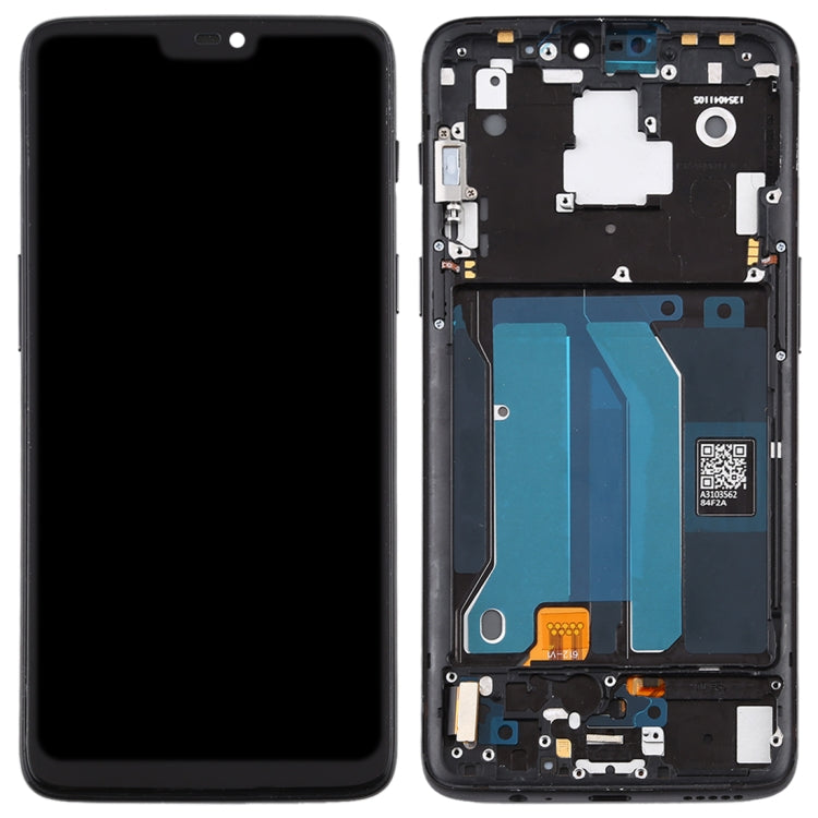 For OnePlus 6 A6000 TFT Material LCD Screen and Digitizer Full Assembly with Frame (Black) - LCD Screen by buy2fix | Online Shopping UK | buy2fix