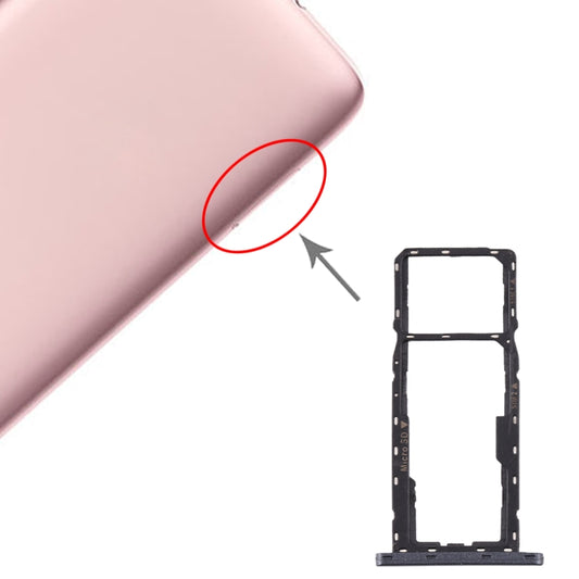 SIM Card Tray + SIM Card Tray + Micro SD Card Tray for Asus Zenfone Live L1 ZA550KL X00RD(Black) - Card Tray by buy2fix | Online Shopping UK | buy2fix