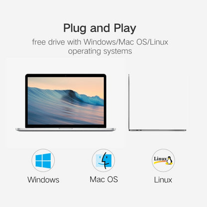 Portable USB-C / Type-C Male to 4 USB Ports Female HUB Adapter by buy2fix