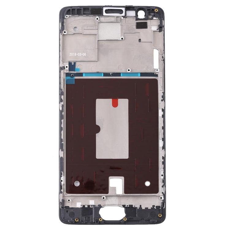 For OnePlus 3 / 3T / A3003 / A3000 / A3100 Front Housing LCD Frame Bezel Plate (Black) - Frame Bezel Plate by buy2fix | Online Shopping UK | buy2fix
