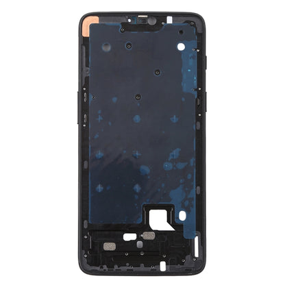 For OnePlus 6 Front Housing LCD Frame Bezel Plate with Side Keys (Frosted Black) - Frame Bezel Plate by buy2fix | Online Shopping UK | buy2fix