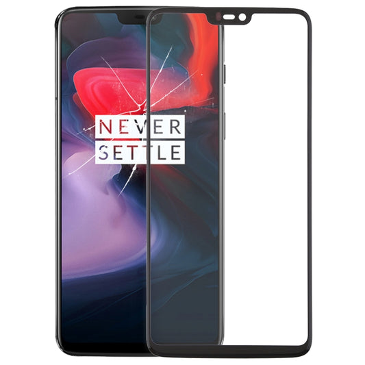 For OnePlus 6 Front Screen Outer Glass Lens (Black) - LCD Related Parts by buy2fix | Online Shopping UK | buy2fix