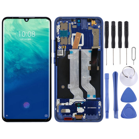 AMOLED Material LCD Screen and Digitizer Full Assembly with Frame for ZTE Axon 10 Pro (4G Version)(Blue) - For ZTE by buy2fix | Online Shopping UK | buy2fix