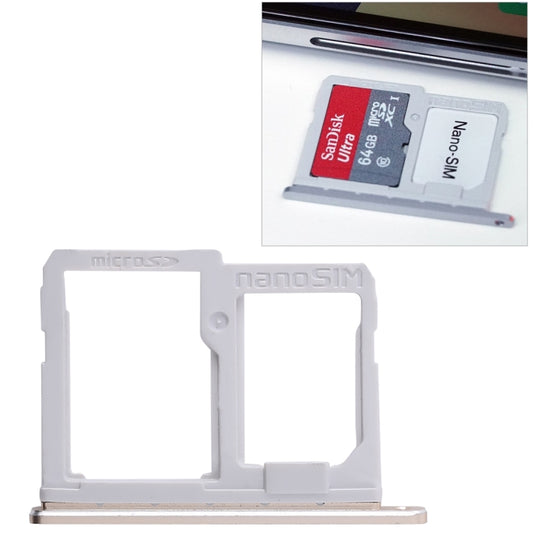 SIM Card Tray + Micro SD Card Tray for LG Q6 / M700 / M700N / G6 Mini(Gold) - For LG by buy2fix | Online Shopping UK | buy2fix