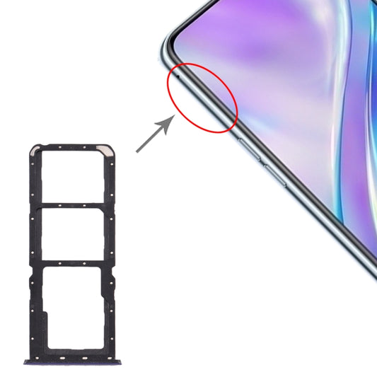 For OPPO Realme X2 SIM Card Tray + SIM Card Tray + Micro SD Card Tray (Purple) - Card Tray by buy2fix | Online Shopping UK | buy2fix